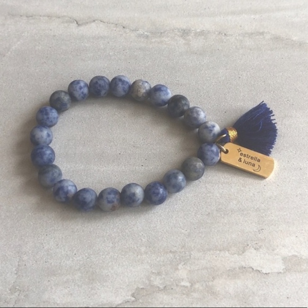 Boho natural stone bead bracelet